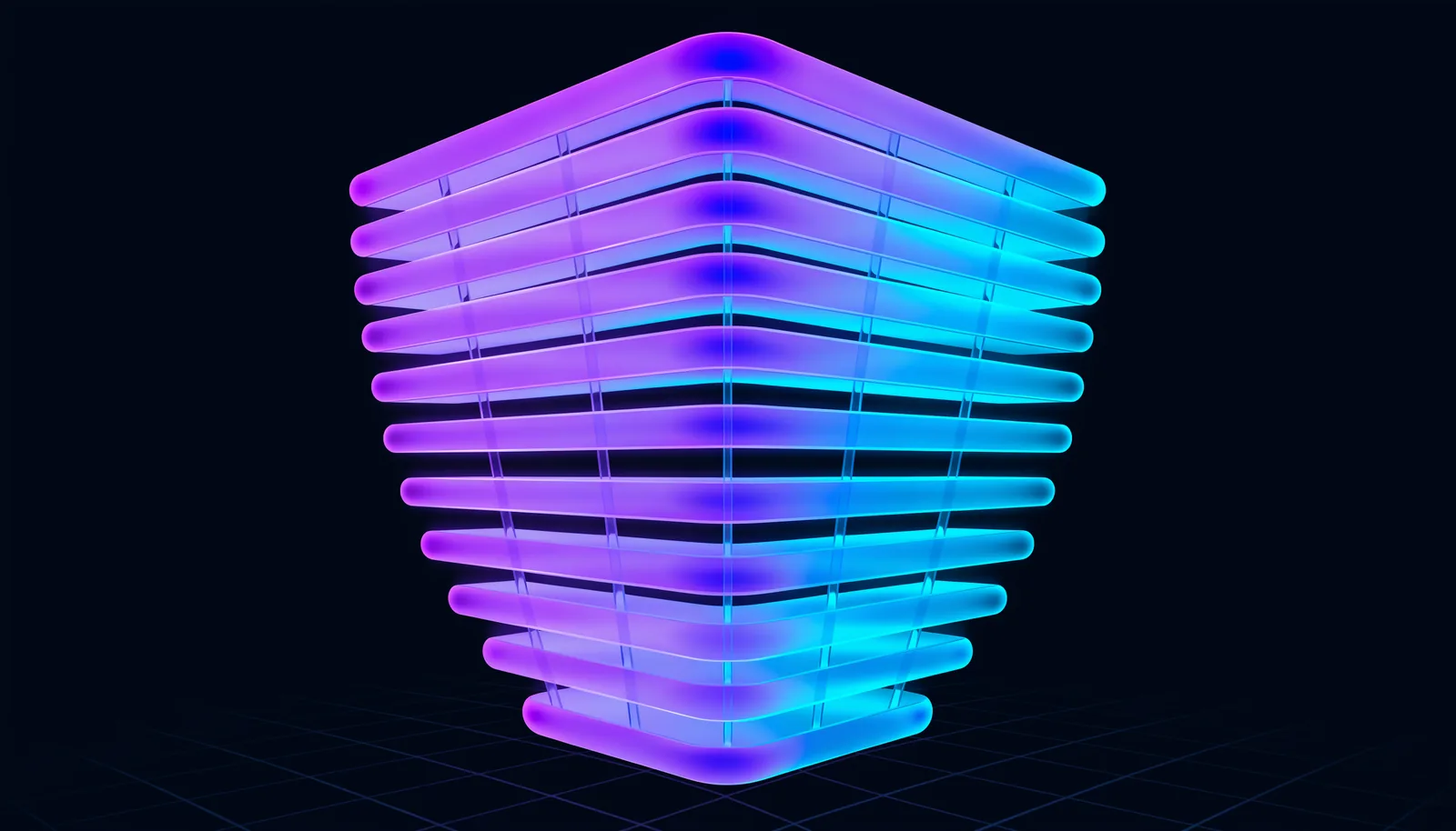 Abstract illustration of policy clauses stacking to form a protective shield